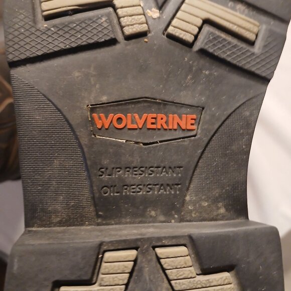 Wolverine Mens Rancher Work Boots 7.5M Brown Leather Mid Calf Steel Toe Western - Picture 5 of 16